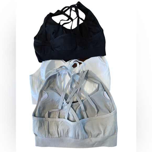 AKAMC 3 Pack Med Support Cross Back Wire Fee Removable Cups Sport Bras A193-75 - Picture 8 of 10